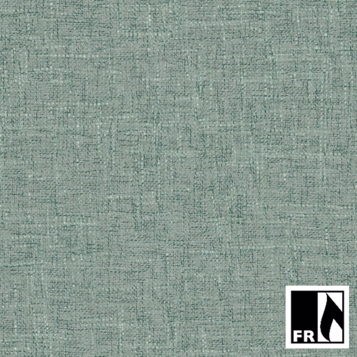 Muted sage-green woven swatch with fine irregular crosshatch texture