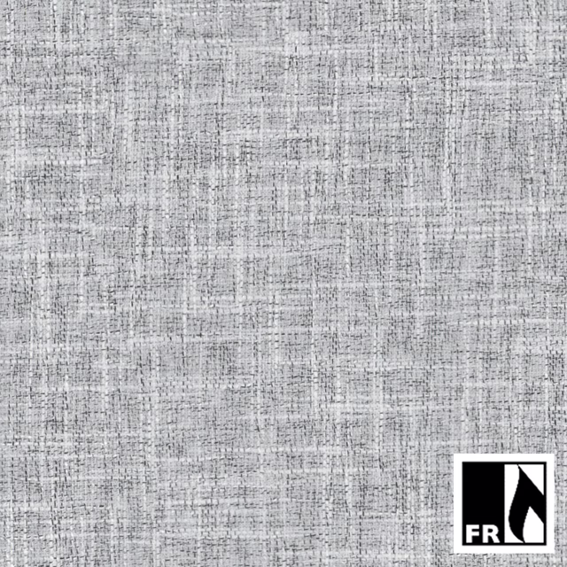 Pale cool-grey woven textile with charcoal threads forming an irregular crosshatch