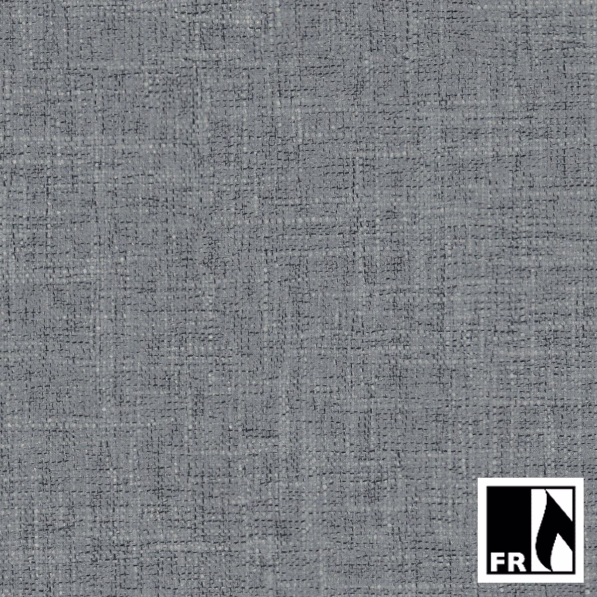 Pewter grey woven textile with fine irregular crosshatch texture and subtle tonal flecks