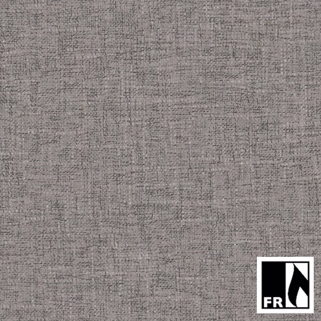 Close-up of muted mink taupe fabric with fine irregular charcoal woven threads