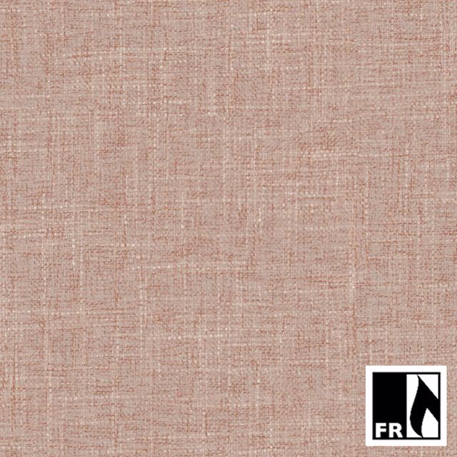 Close-up of warm salmon-pink fabric with fine, irregular woven crosshatch texture