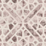 Cream woven ground with muted mauve-grey geometric fragments and distressed texture