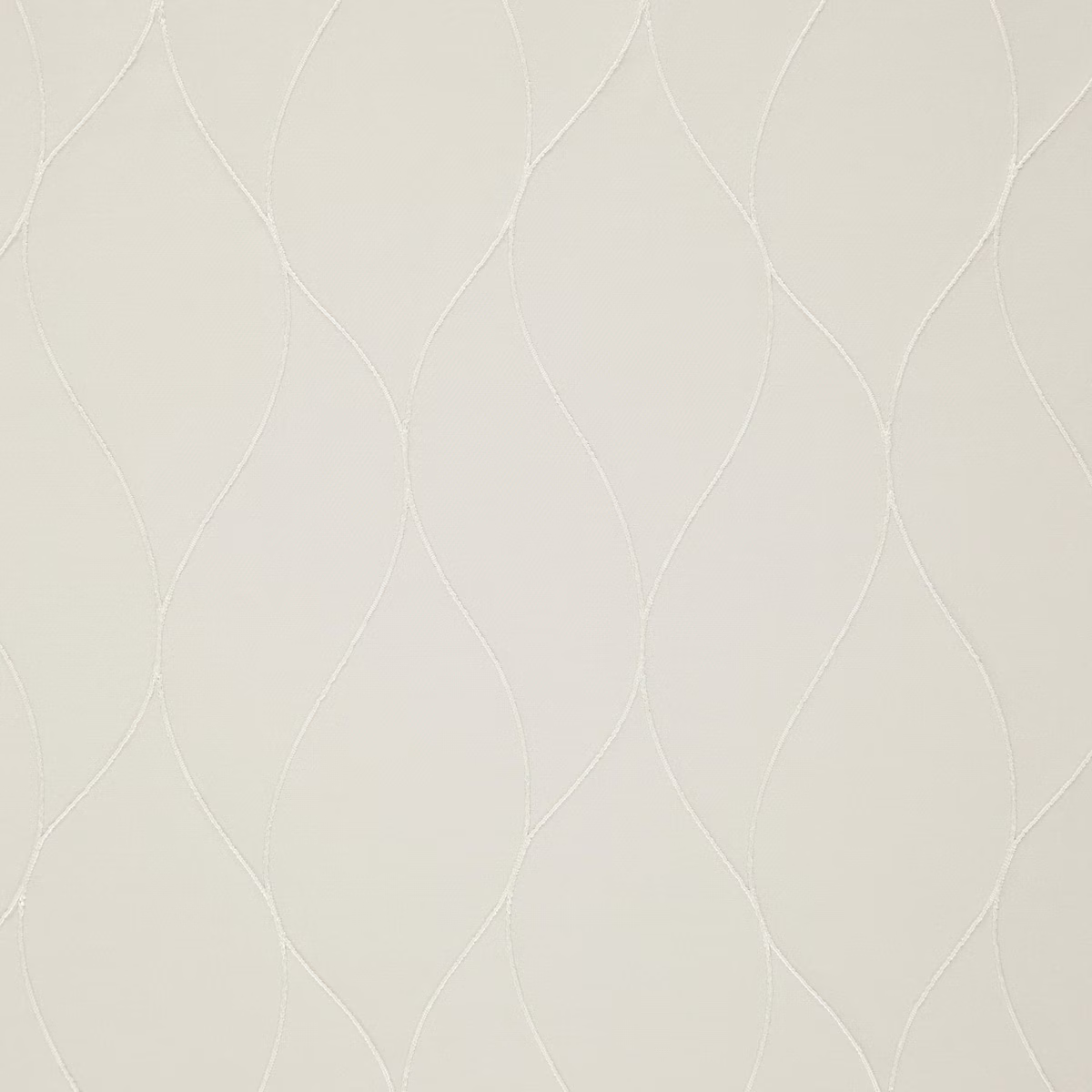 Pale cream fabric with delicate looping tonal lines and a smooth fine surface