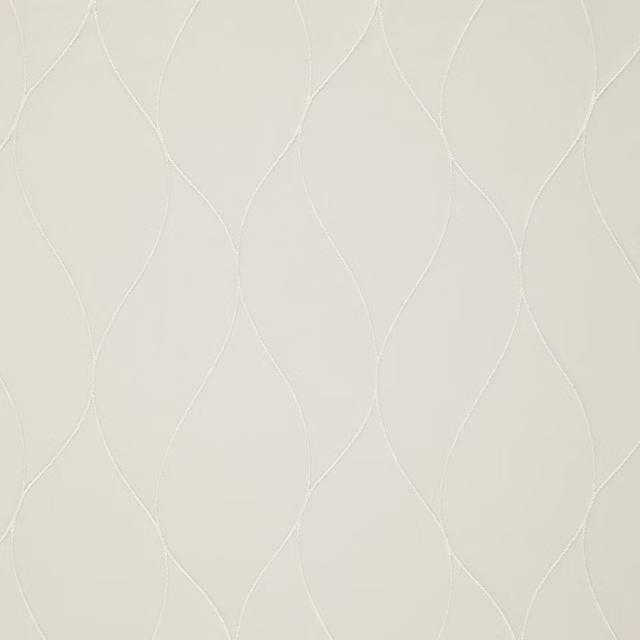Pale cream fabric with delicate looping tonal lines and a smooth fine surface