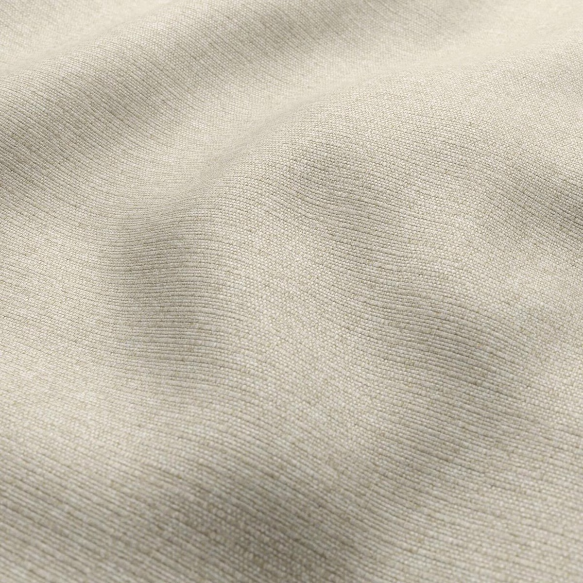 Warm oat-beige Hessian textile showing fine horizontal ribbing and softly slubbed texture