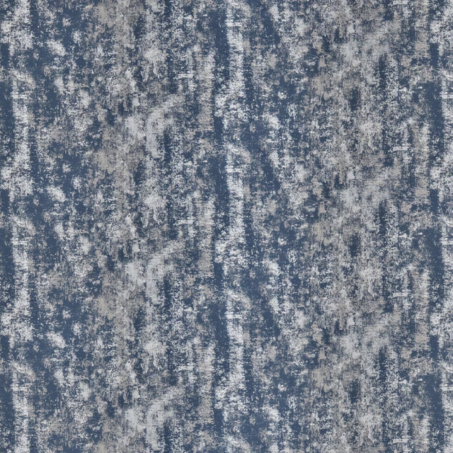 Deep navy woven fabric with chalky grey vertical mottling and distressed texture