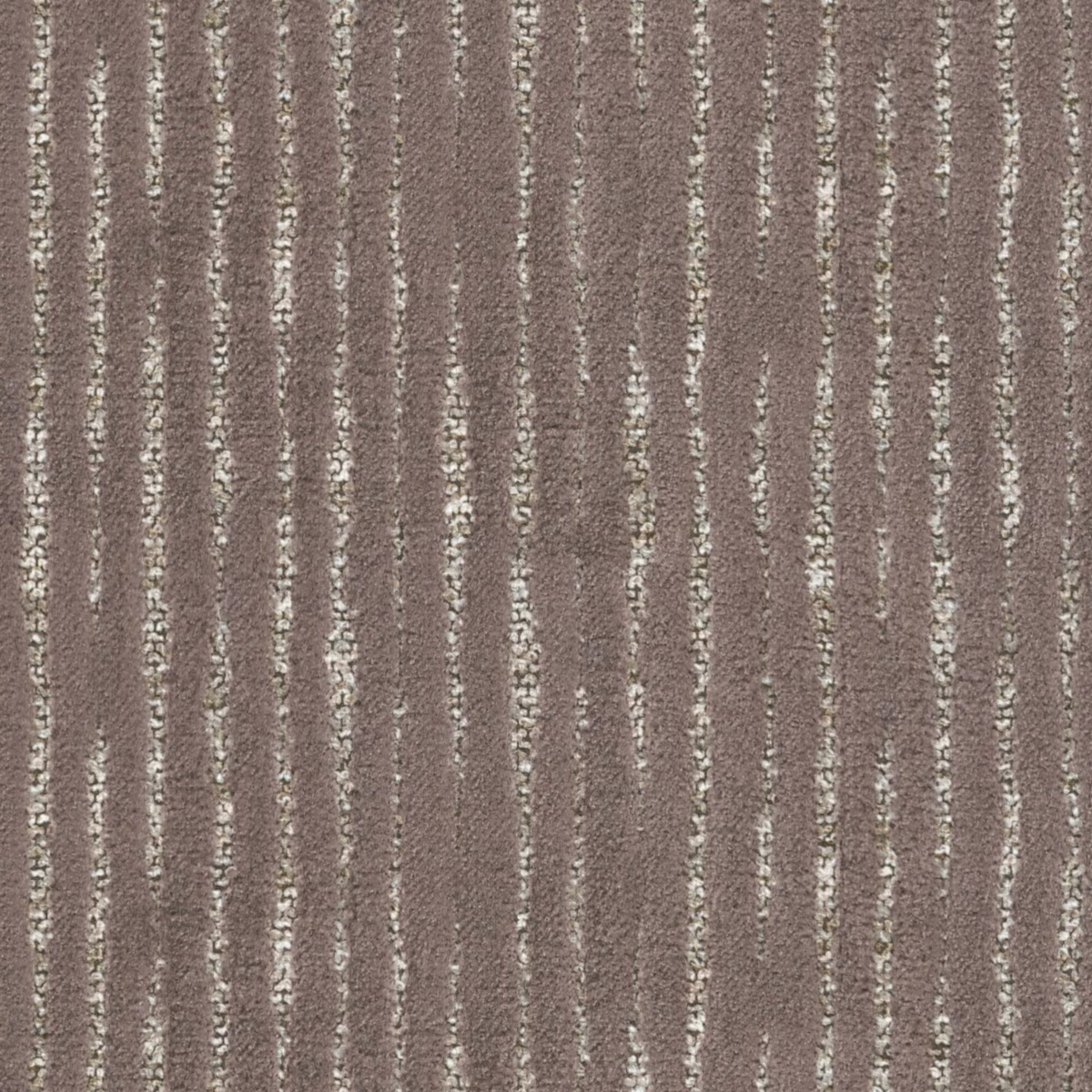 Mushroom taupe woven swatch with broken pale vertical stripes and tactile surface