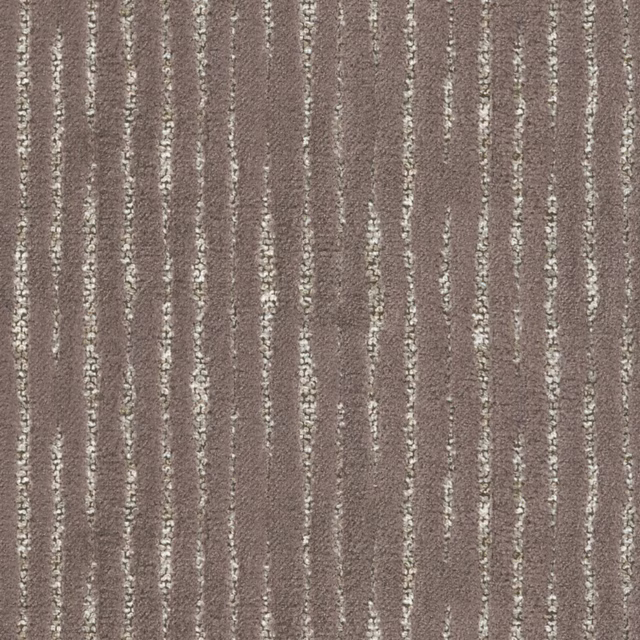 Mushroom taupe woven swatch with broken pale vertical stripes and tactile surface