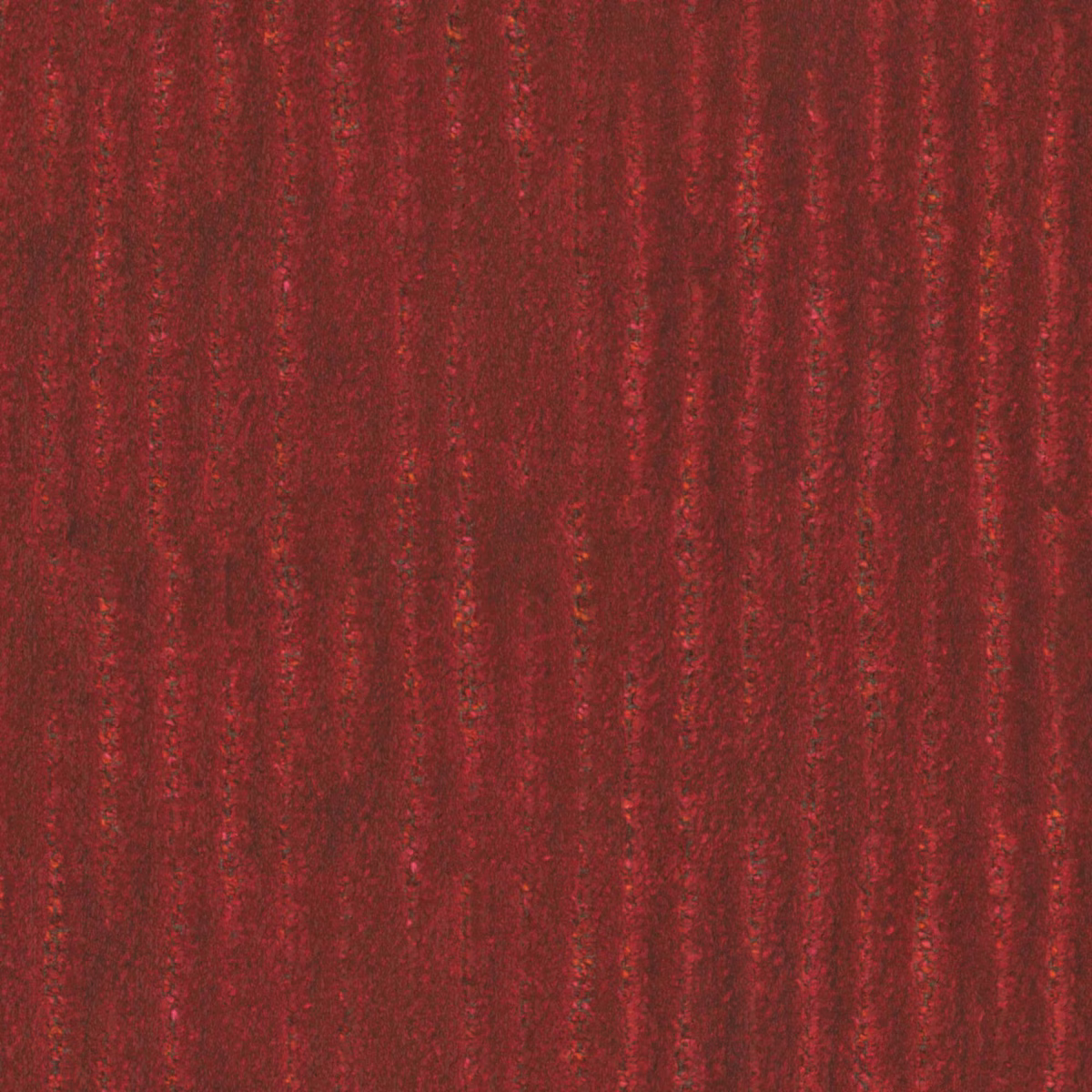 Deep rose-red textile with shadowed vertical striations and softly mottled surface