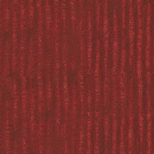 Deep rose-red textile with shadowed vertical striations and softly mottled surface