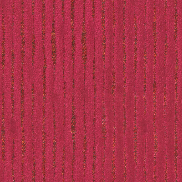 Rich fuchsia woven fabric with irregular bronze-brown vertical stripes and nubby texture