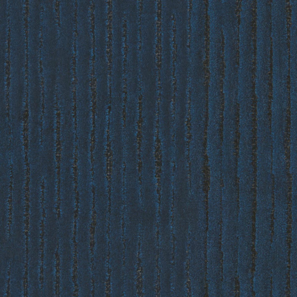Deep sapphire-blue fabric with irregular dark vertical striations and a softly ridged surface