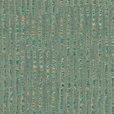 Muted turquoise-grey textile with broken vertical turquoise and ochre flecks