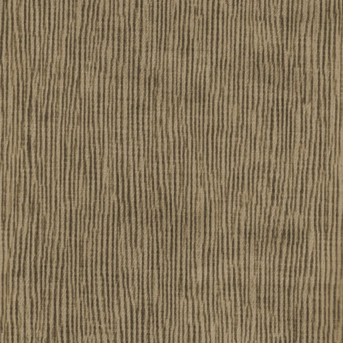 Muted gold textile with uneven dark vertical striations and a ribbed woven surface