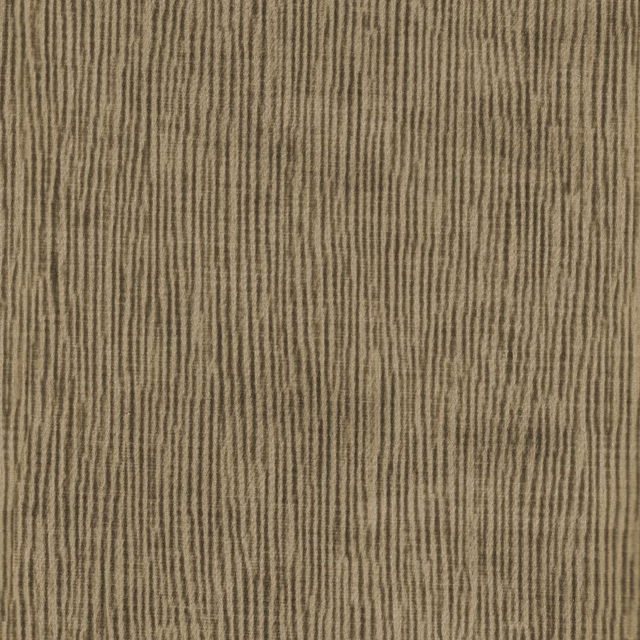 Muted gold textile with uneven dark vertical striations and a ribbed woven surface