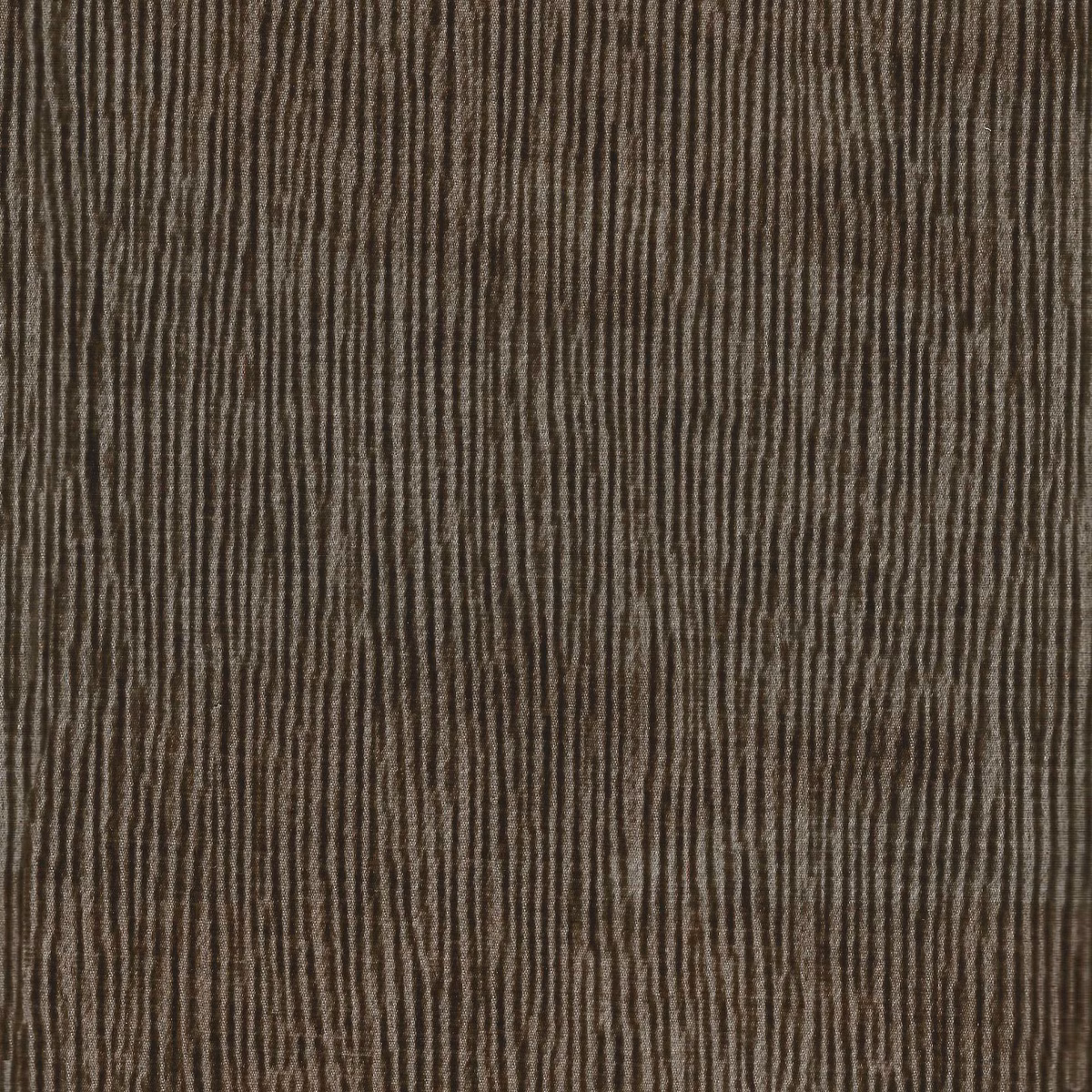 Deep brown woven swatch with narrow irregular vertical ribs and lighter thread variation
