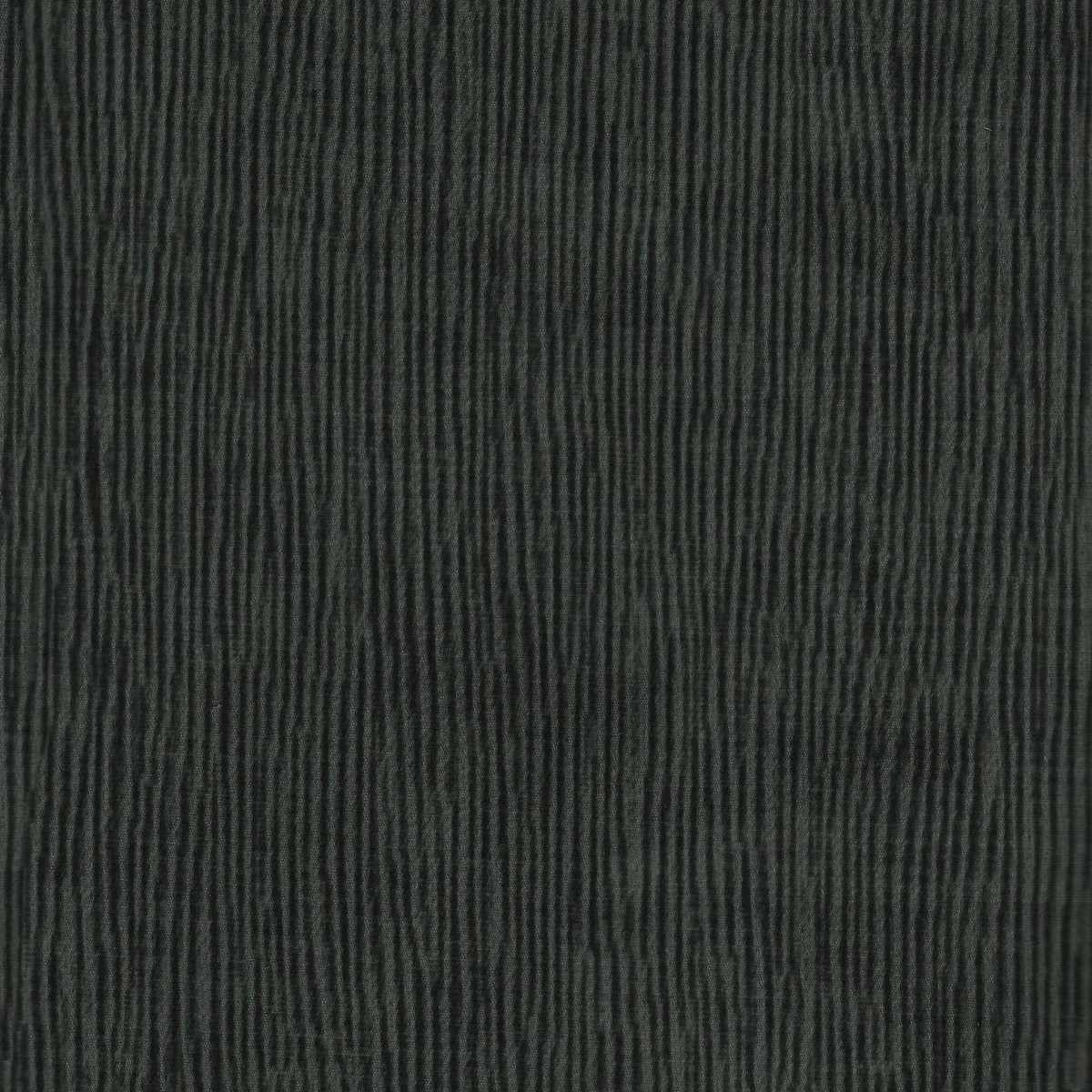 Dark smoky green fabric with close vertical ridges and softly uneven texture