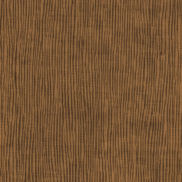 Warm brown tiger-stripe weave with fine vertical ridges and tonal depth