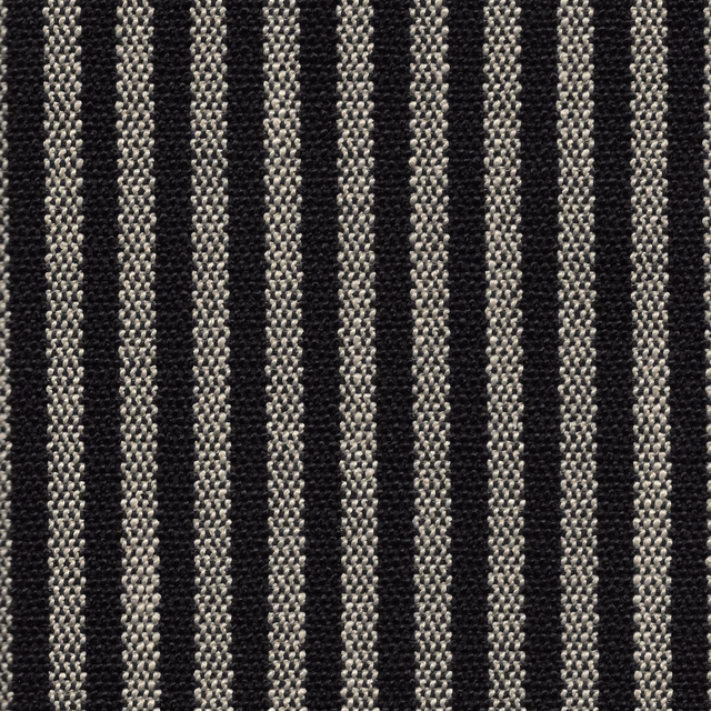 Textured walnut-black and ivory vertical stripe upholstery weave