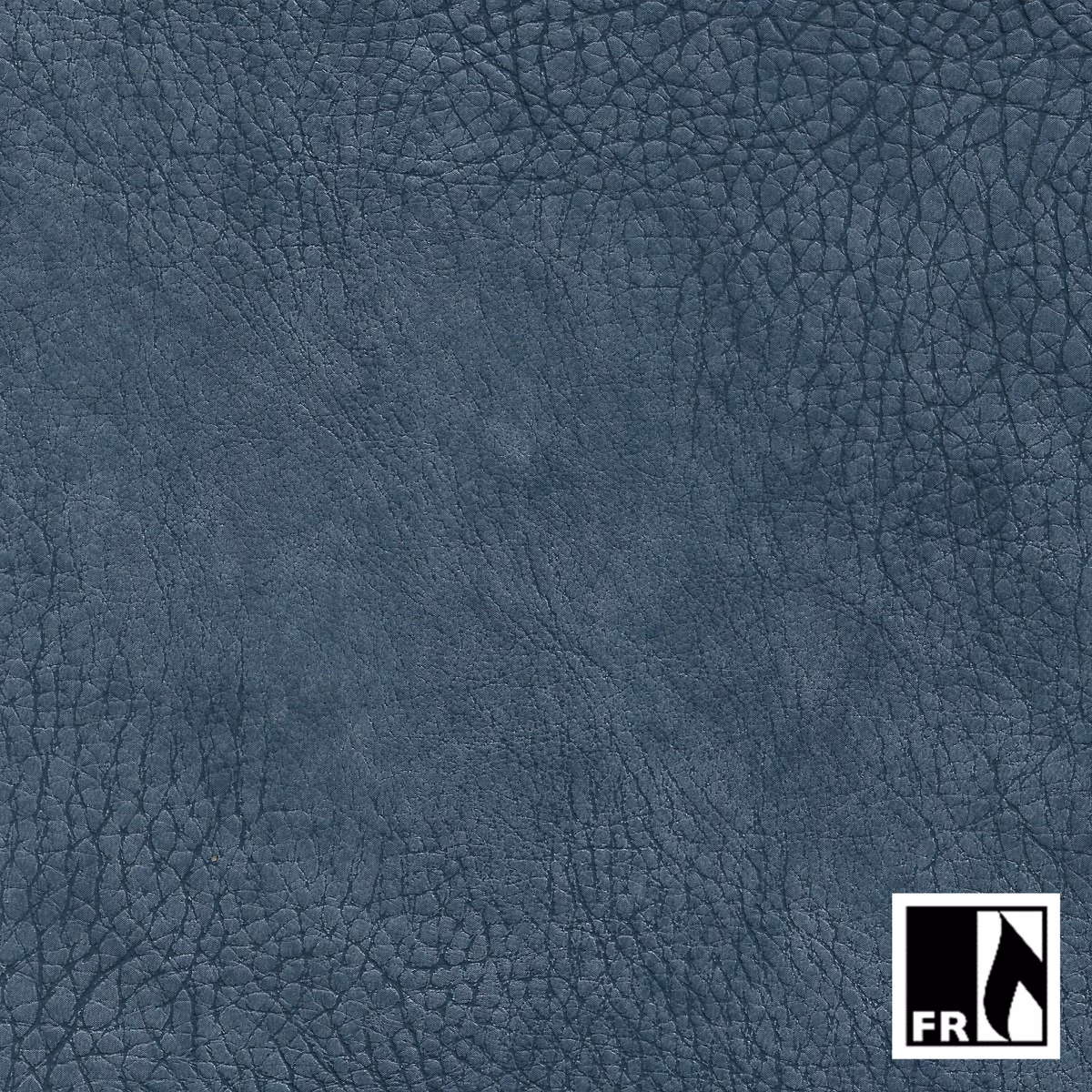 Deep slate-blue Serge fabric with a cracked, pebbled leather-like texture