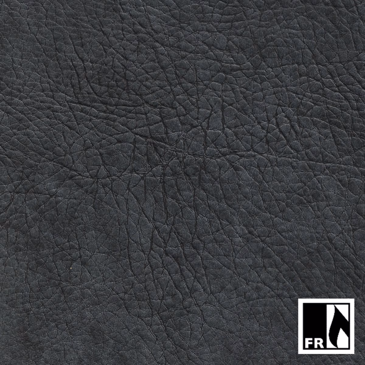 Dark coal-grey fabric with a fine irregular cracked texture and subtle raised highlights
