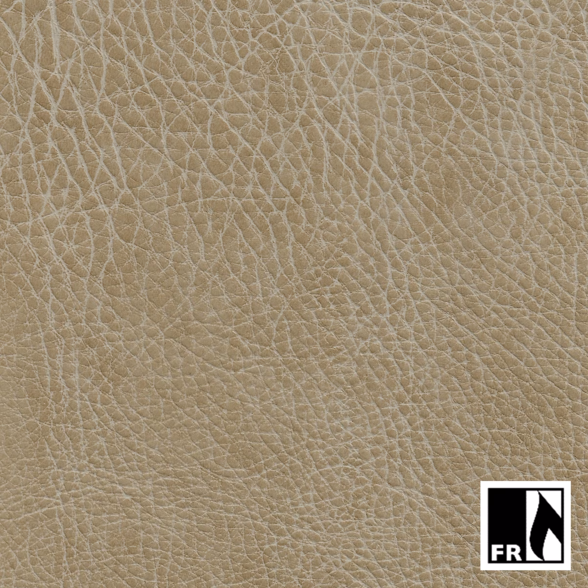 Warm latte-taupe fabric with fine pebbled crackle texture and pale irregular lines