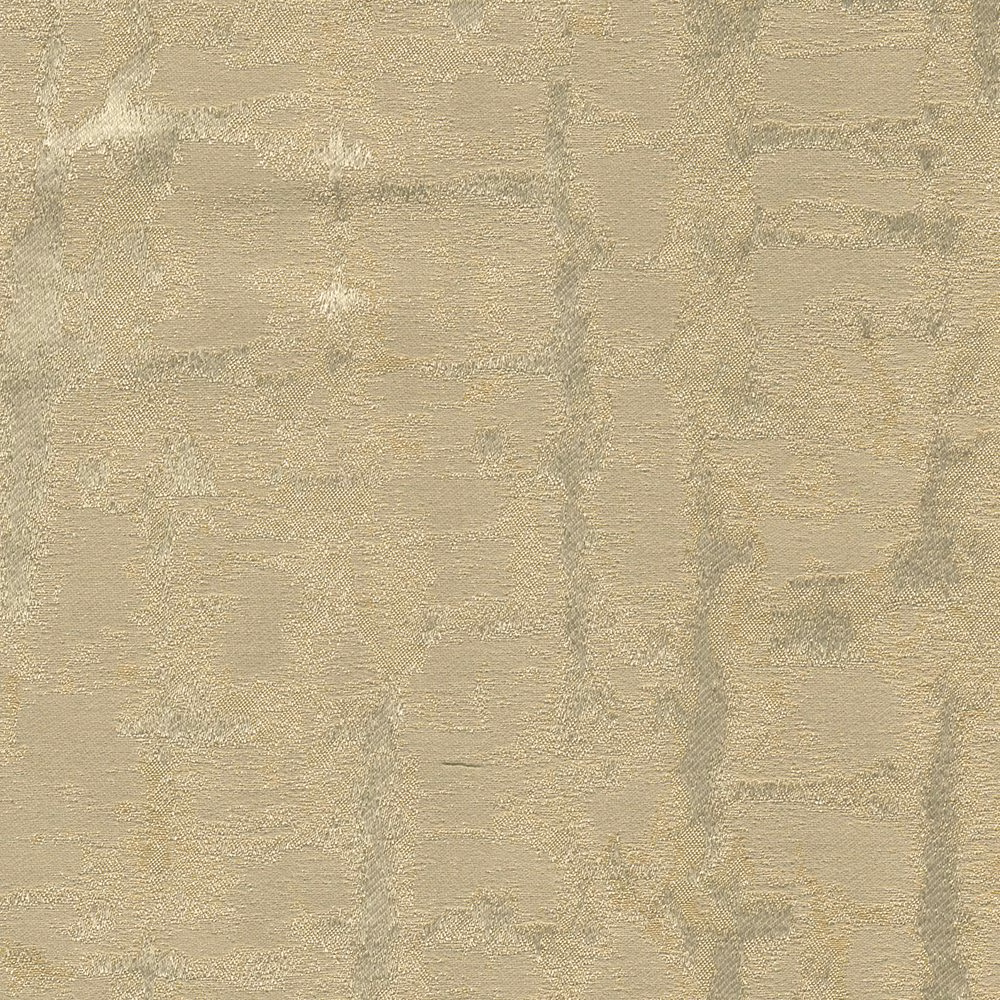 Warm champagne fabric with painterly tonal blocks and a softly textured weave