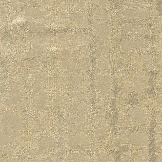 Warm champagne fabric with painterly tonal blocks and a softly textured weave