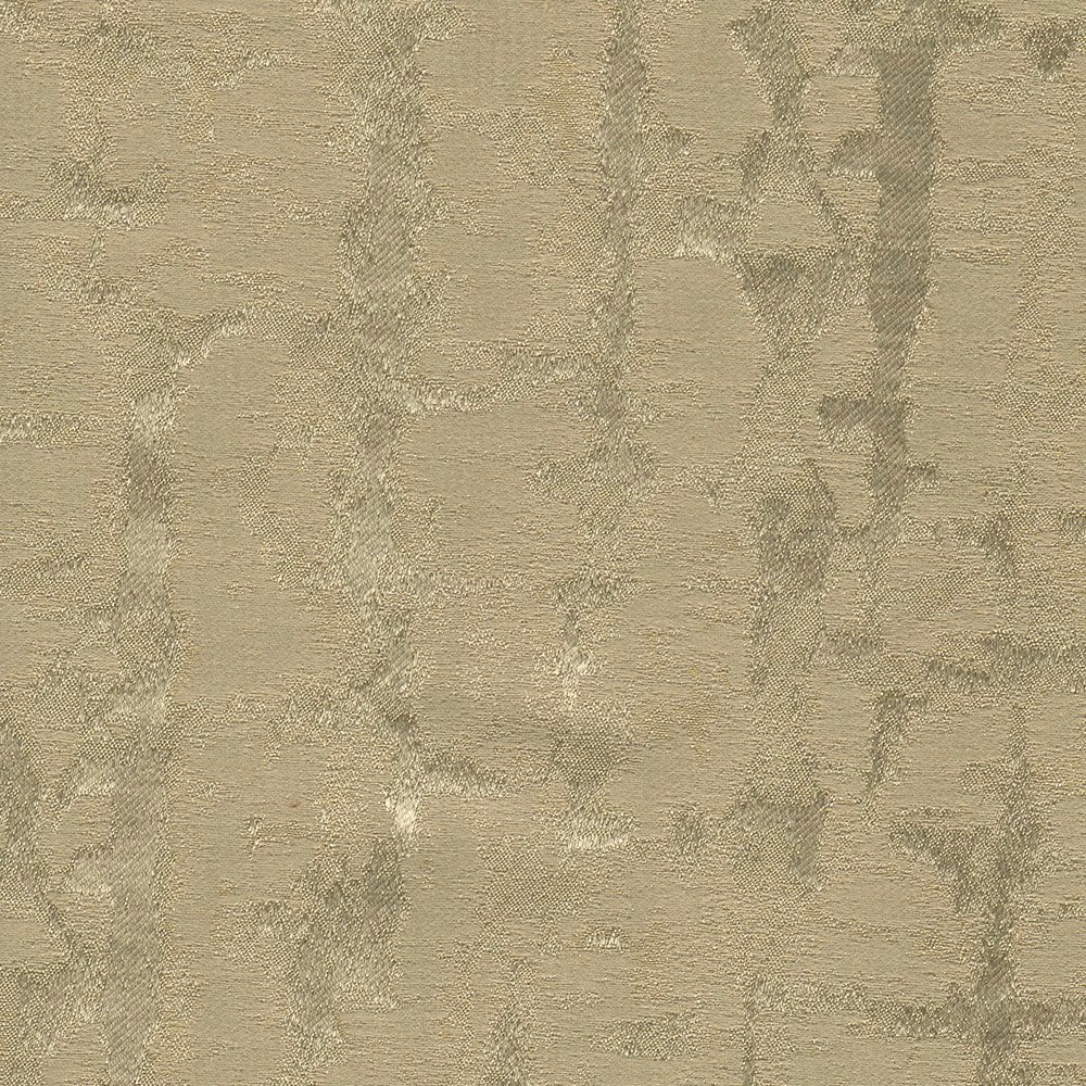 Warm latte beige woven fabric with irregular mottled vertical bands and subtle surface texture