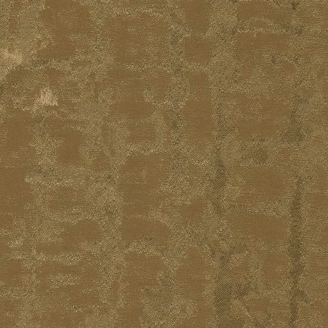 Warm toffee brown woven fabric with irregular mottled tonal patches and subtle golden texture