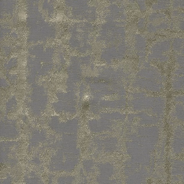 Muted lilac-grey woven swatch with olive-gold abstract brushlike texture