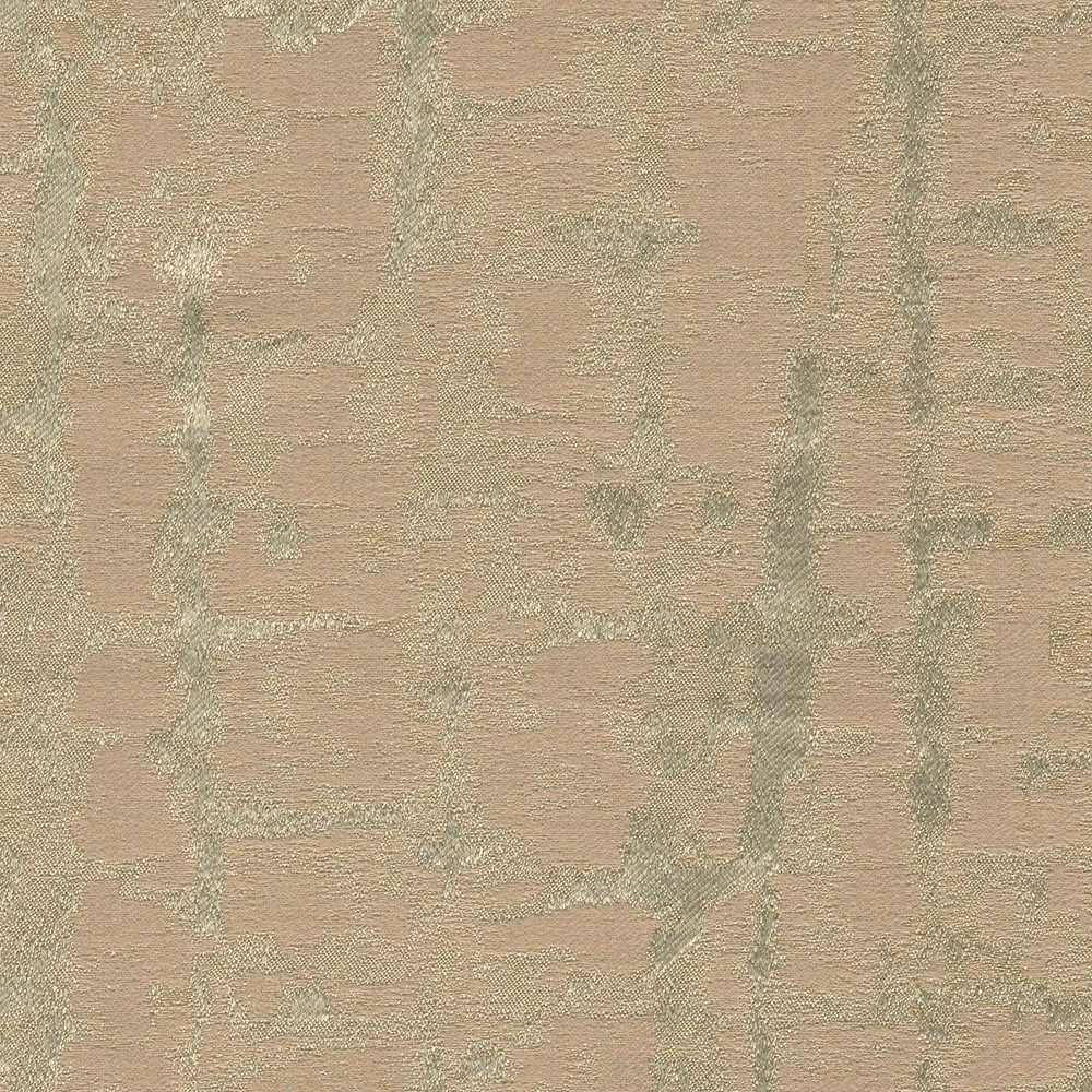 Blush-pink woven fabric with muted sage-grey, irregular painterly striations