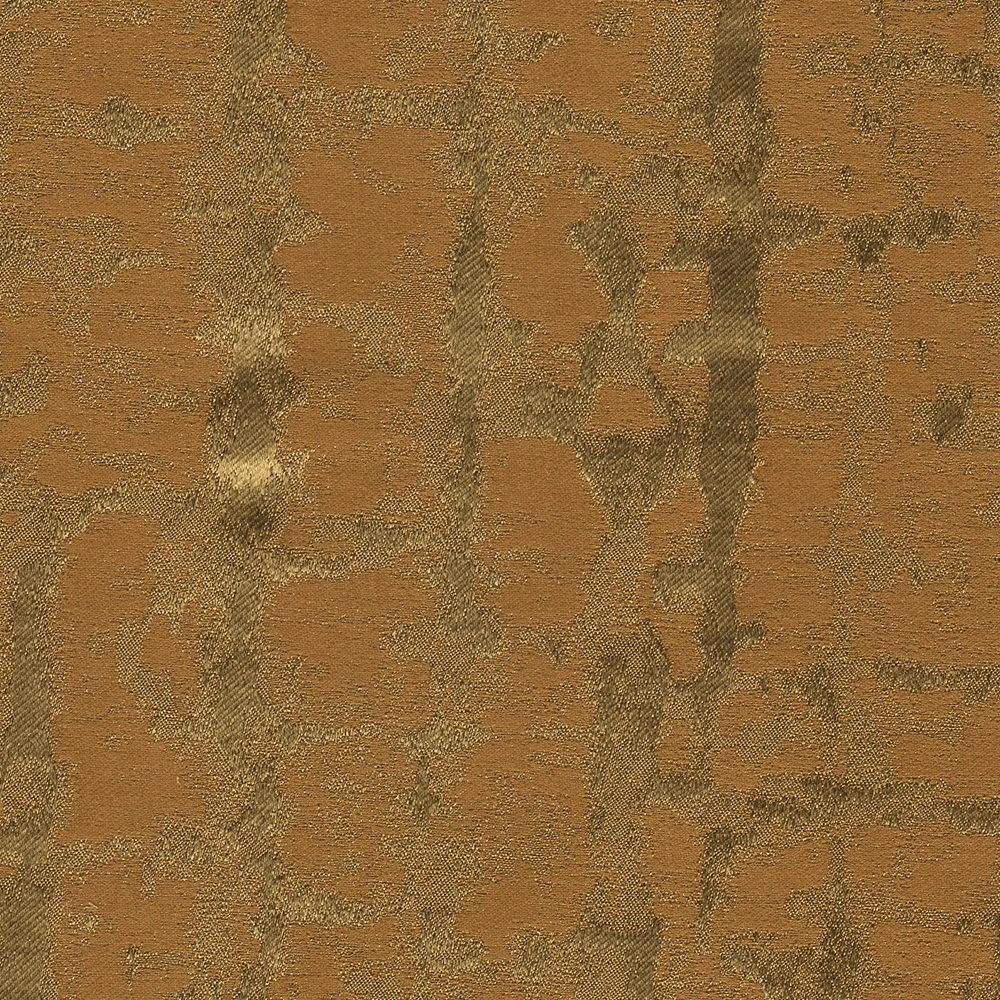 Warm copper-brown textile with broken charcoal lines and softly mottled woven texture