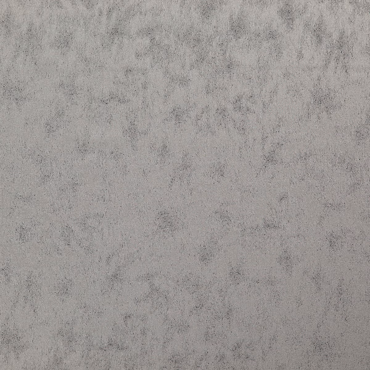 Close-up of cool platinum-grey fabric with softly mottled, cloudy texture