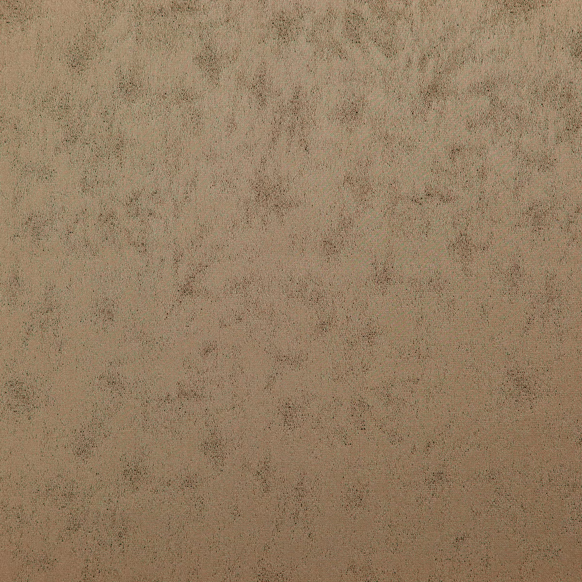 Warm truffle taupe fabric with cloudy dark mottling and a matte textured surface