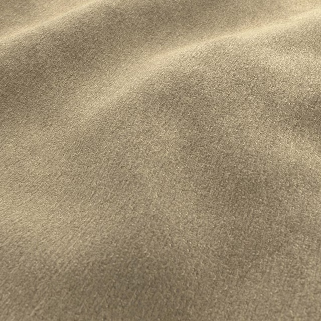 Close-up of muted khaki Teddy fabric showing short plush pile and tonal nap.