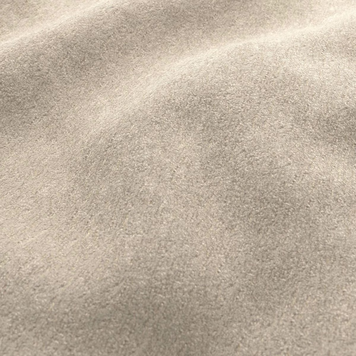 Warm mushroom-taupe Teddy fabric with a softly brushed, short-pile texture