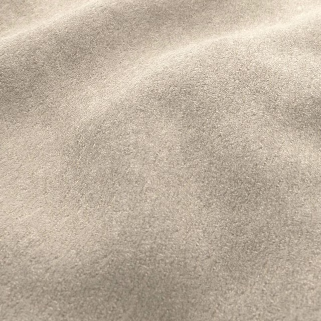 Warm mushroom-taupe Teddy fabric with a softly brushed, short-pile texture