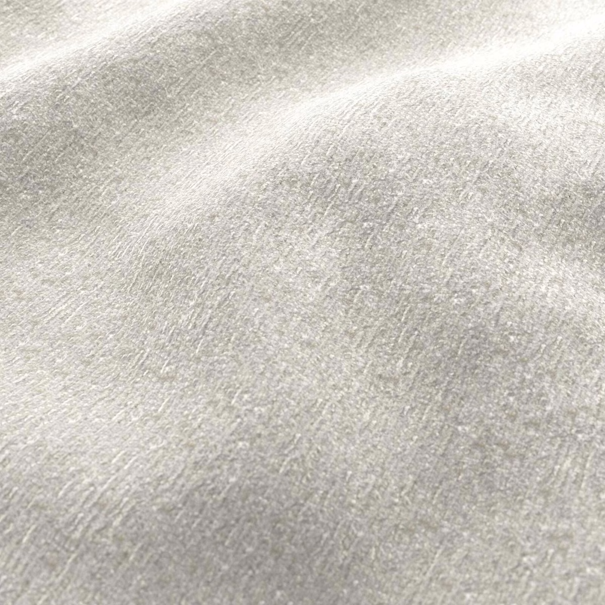 Pale cement-grey Teddy fabric with plush sheen and subtle tonal surface variation