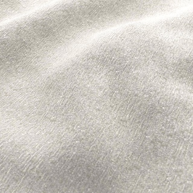 Pale cement-grey Teddy fabric with plush sheen and subtle tonal surface variation