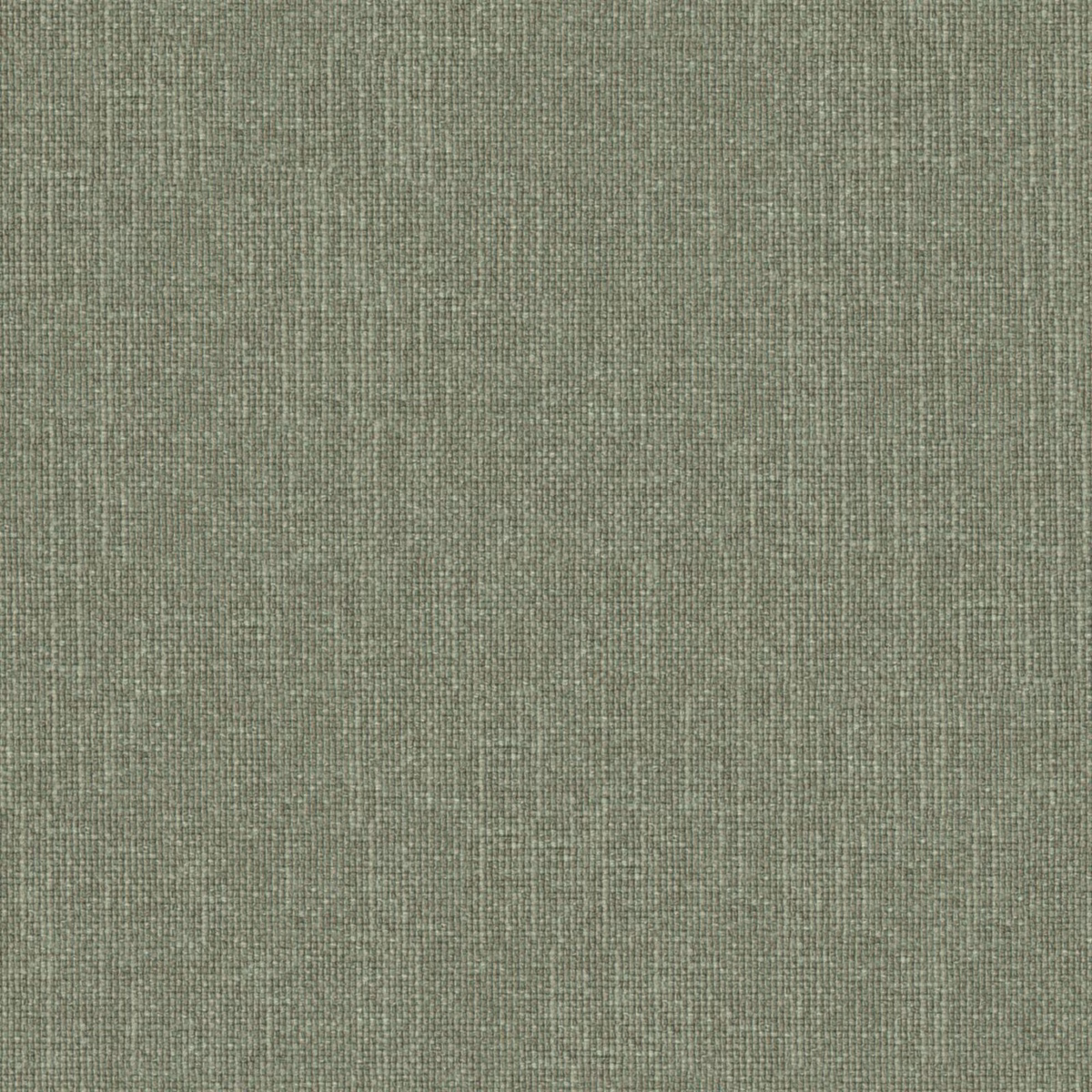 Muted jade-green plain weave with fine vertical slubs and softly mottled texture
