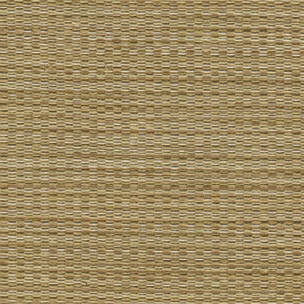 Close-up of antique-gold woven fabric with olive, taupe and cream flecks