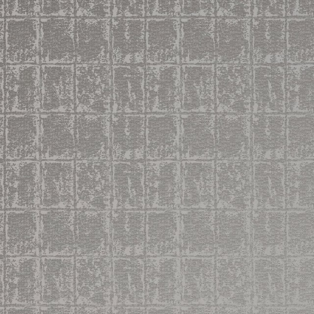 Cool grey Torrens fabric with a distressed irregular windowpane grid and softly mottled texture
