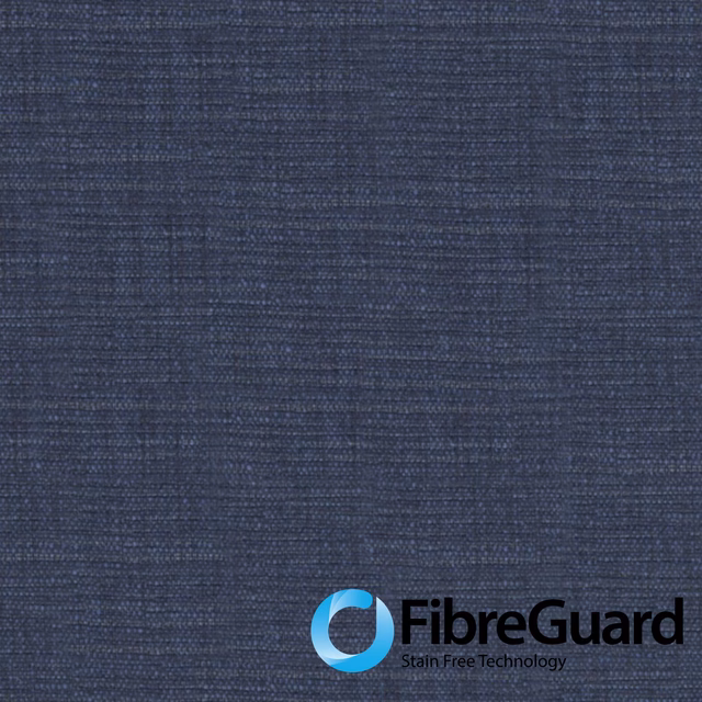 Deep sapphire blue woven fabric with fine crosshatch texture and lighter blue flecks