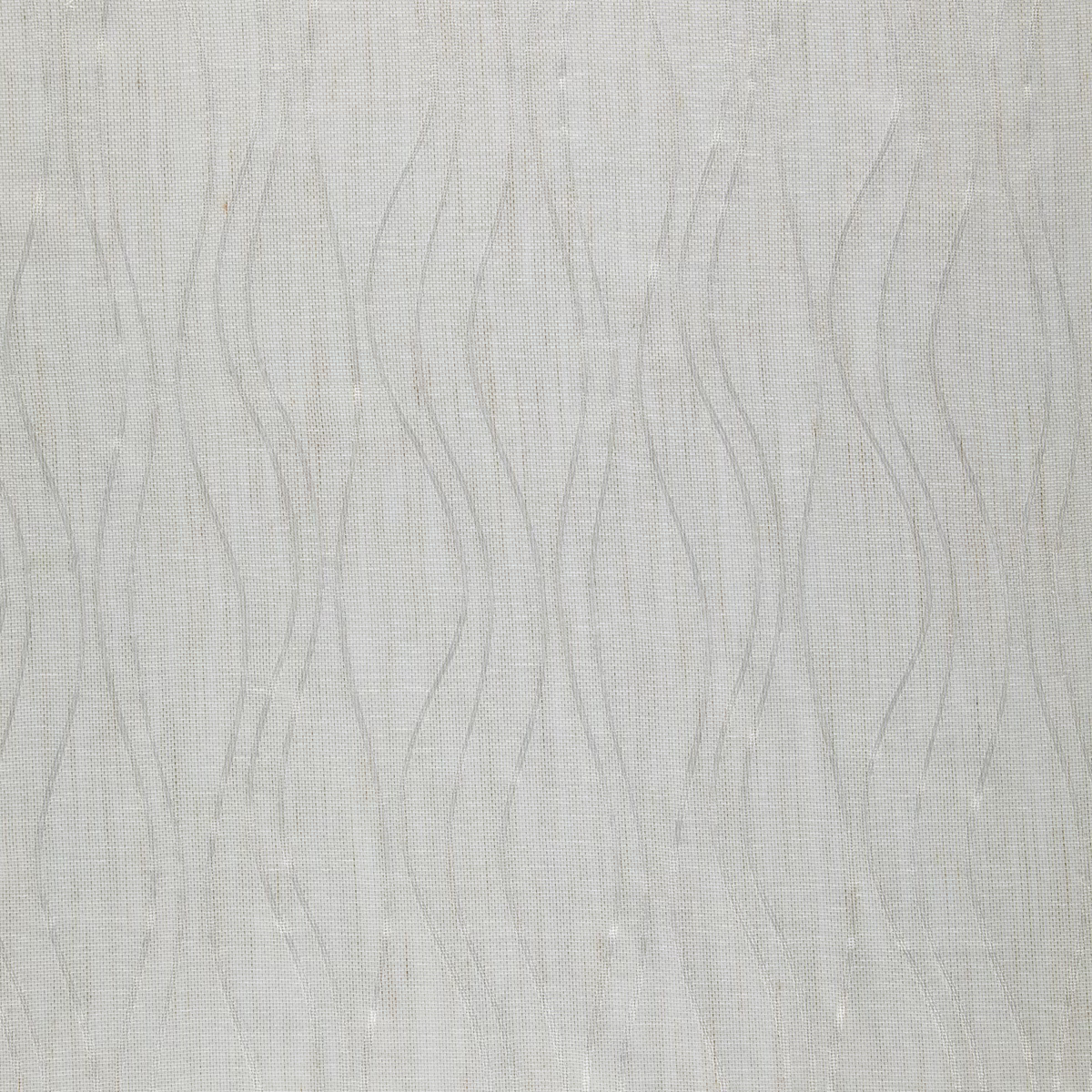 Pale seashell woven textile with fine wavering vertical lines and subtle slub texture