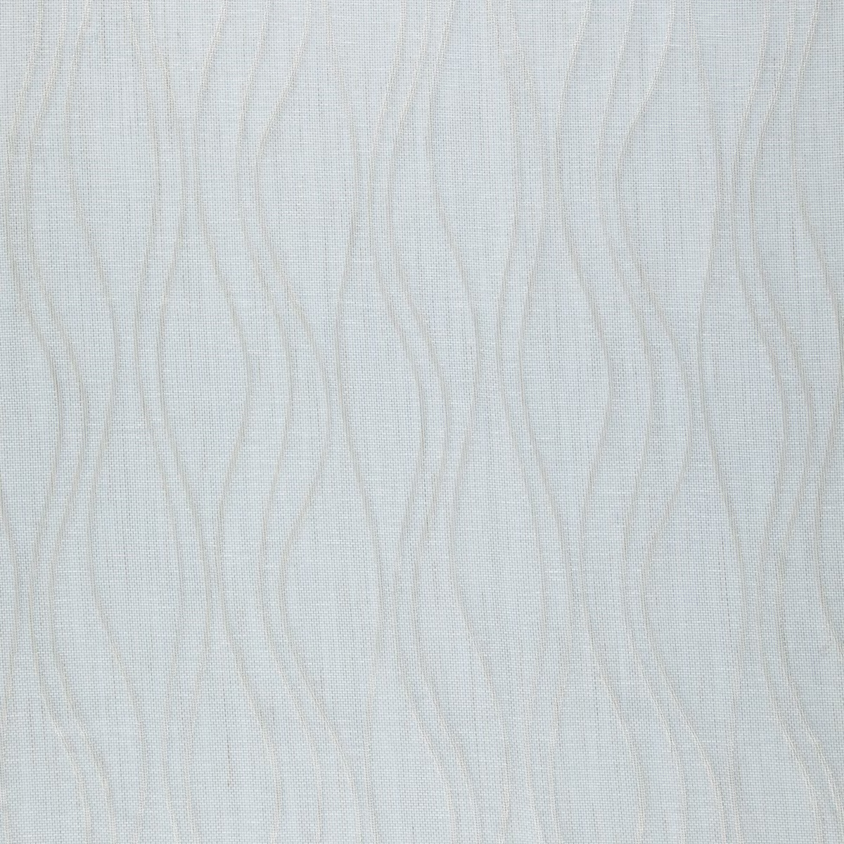 Pale blue-grey Haze fabric with fine weave and softly meandering vertical lines