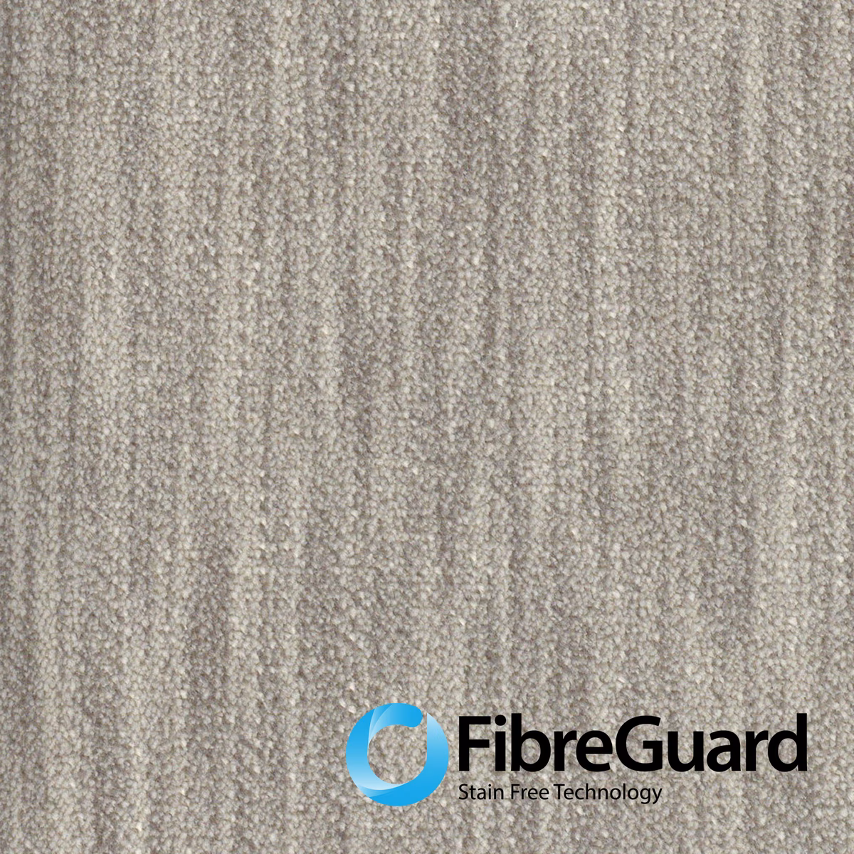Cool steel-grey textile with nubby vertical striations and softly flecked texture