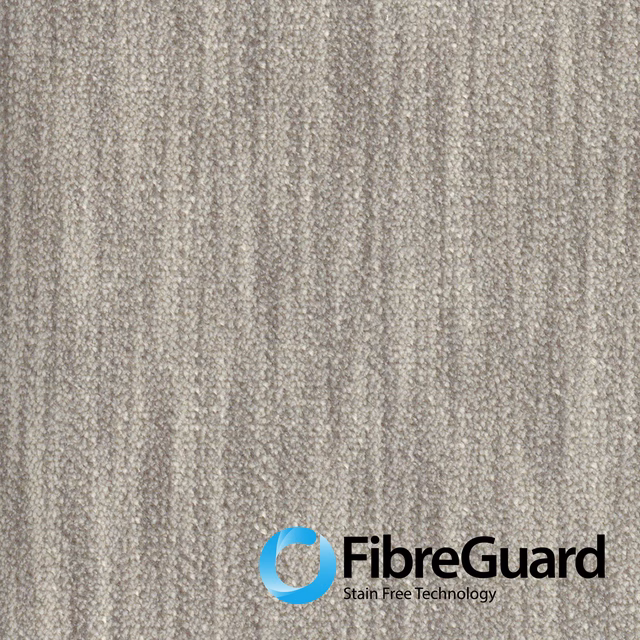 Cool steel-grey textile with nubby vertical striations and softly flecked texture