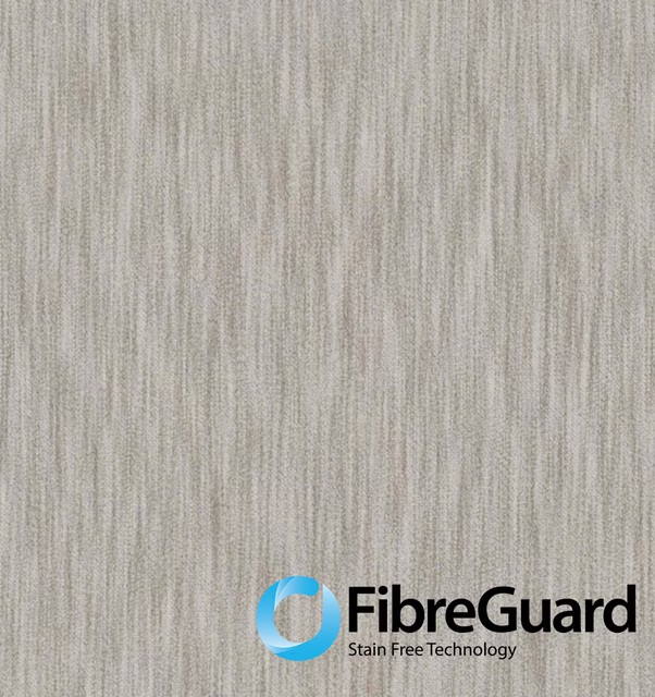 Pale nickel-grey woven strié with fine vertical texture on a FibreGuard swatch