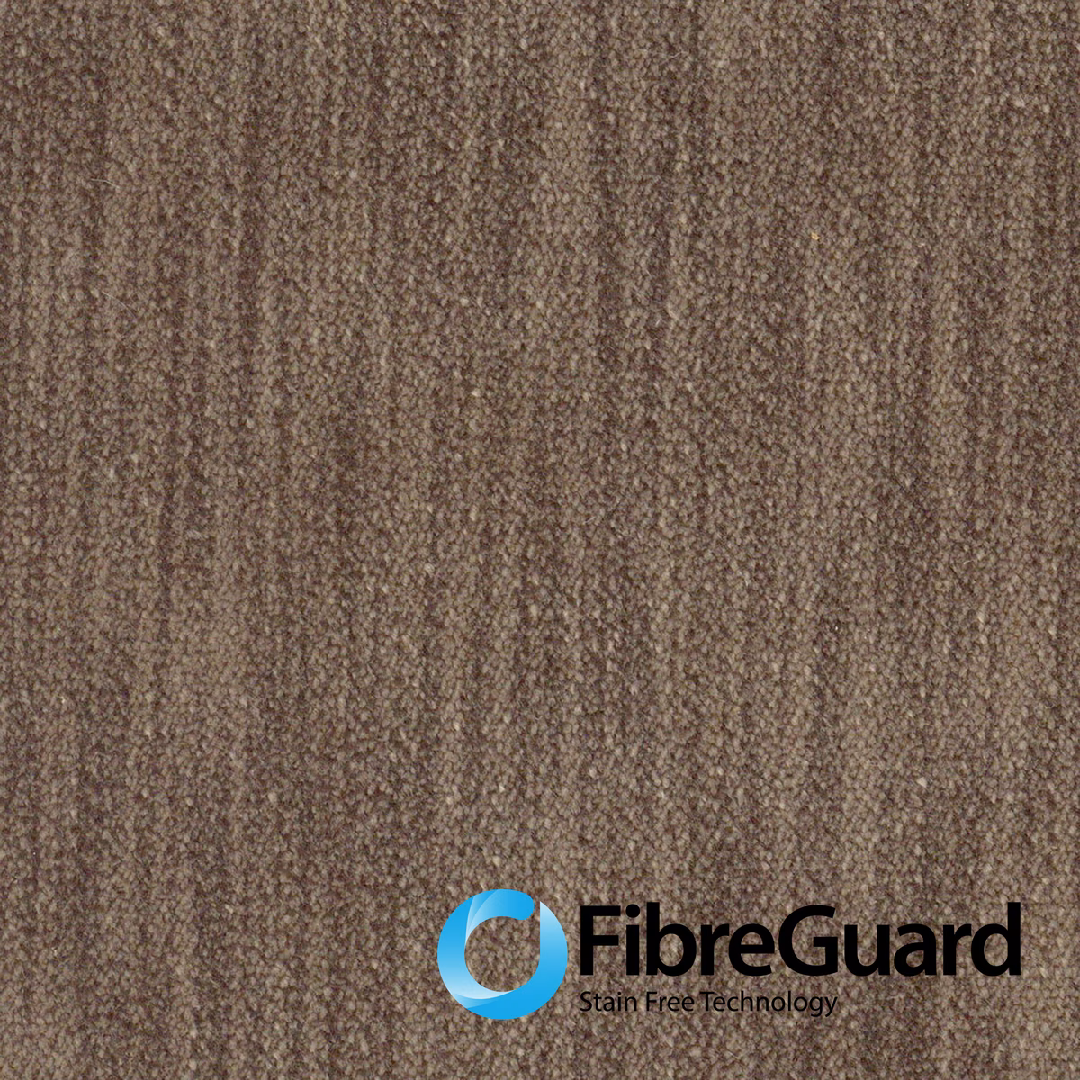 Mottled taupe-brown nubby weave with subtle vertical striations